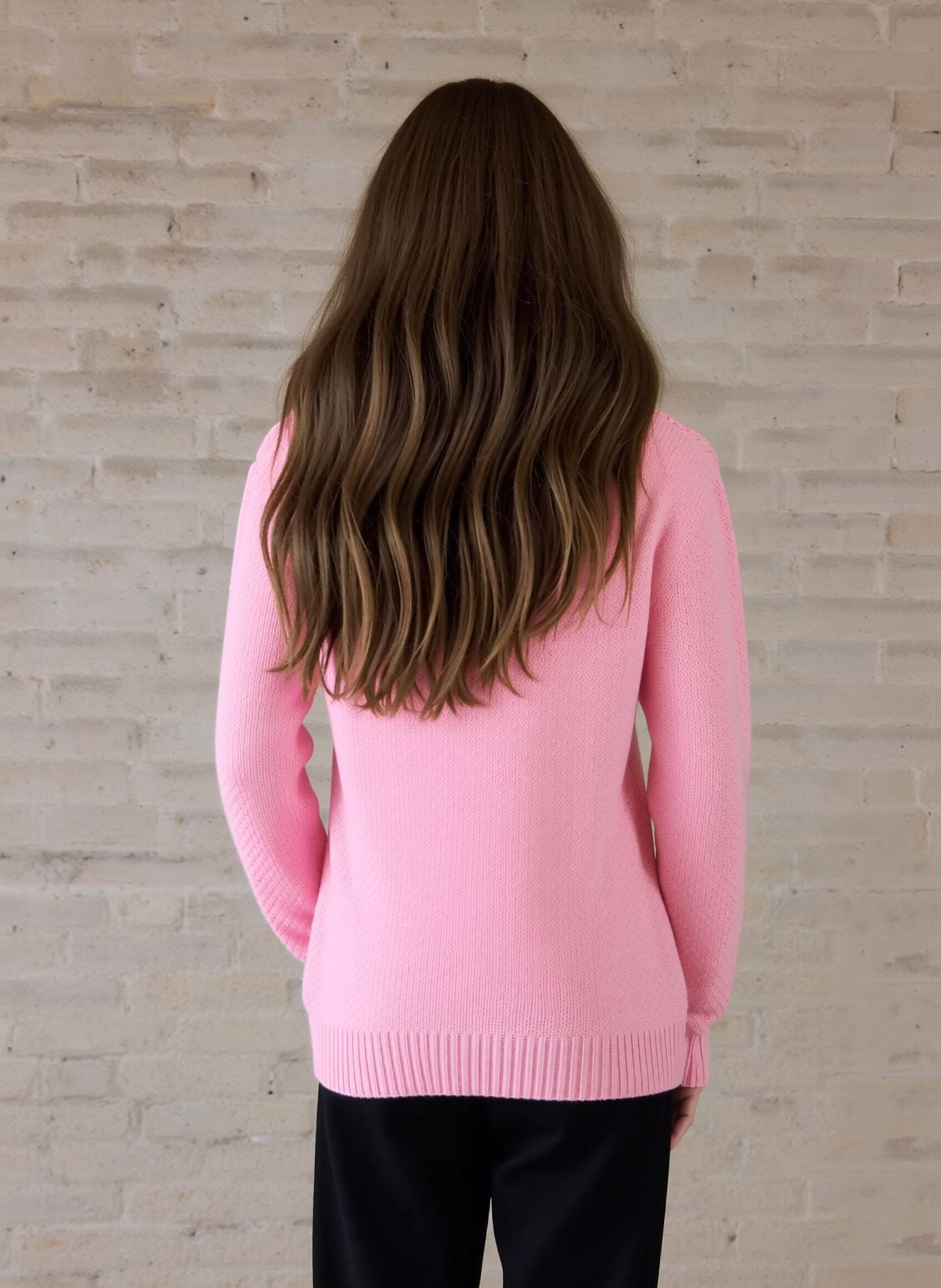 Pink V-Neck Pocket Cardigan