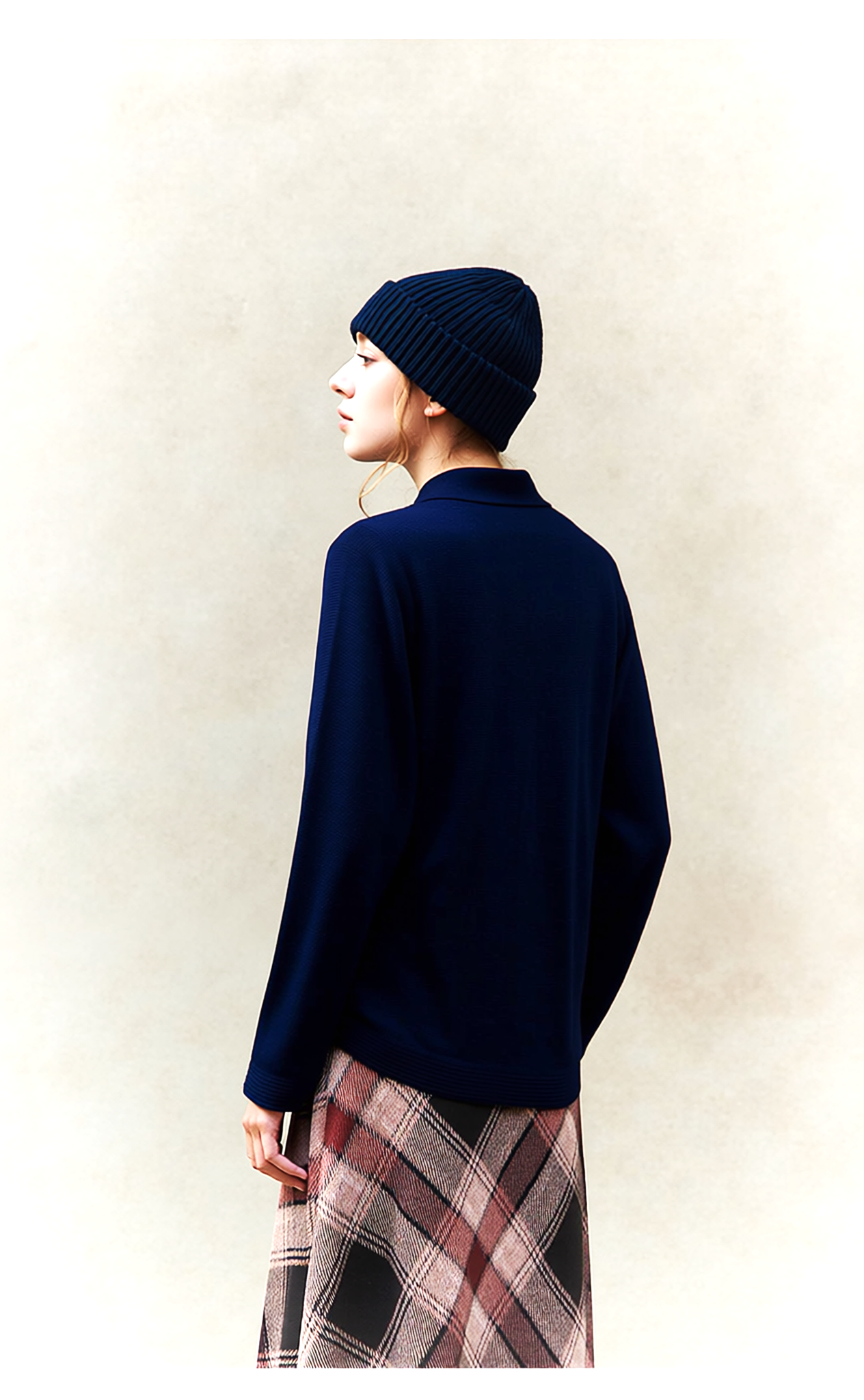 Navy V-Neck Button Pocket Cardigan