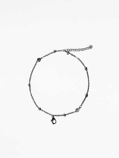 Silver Heart Link Chain Bracelet