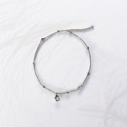 Silver Heart Link Chain Bracelet