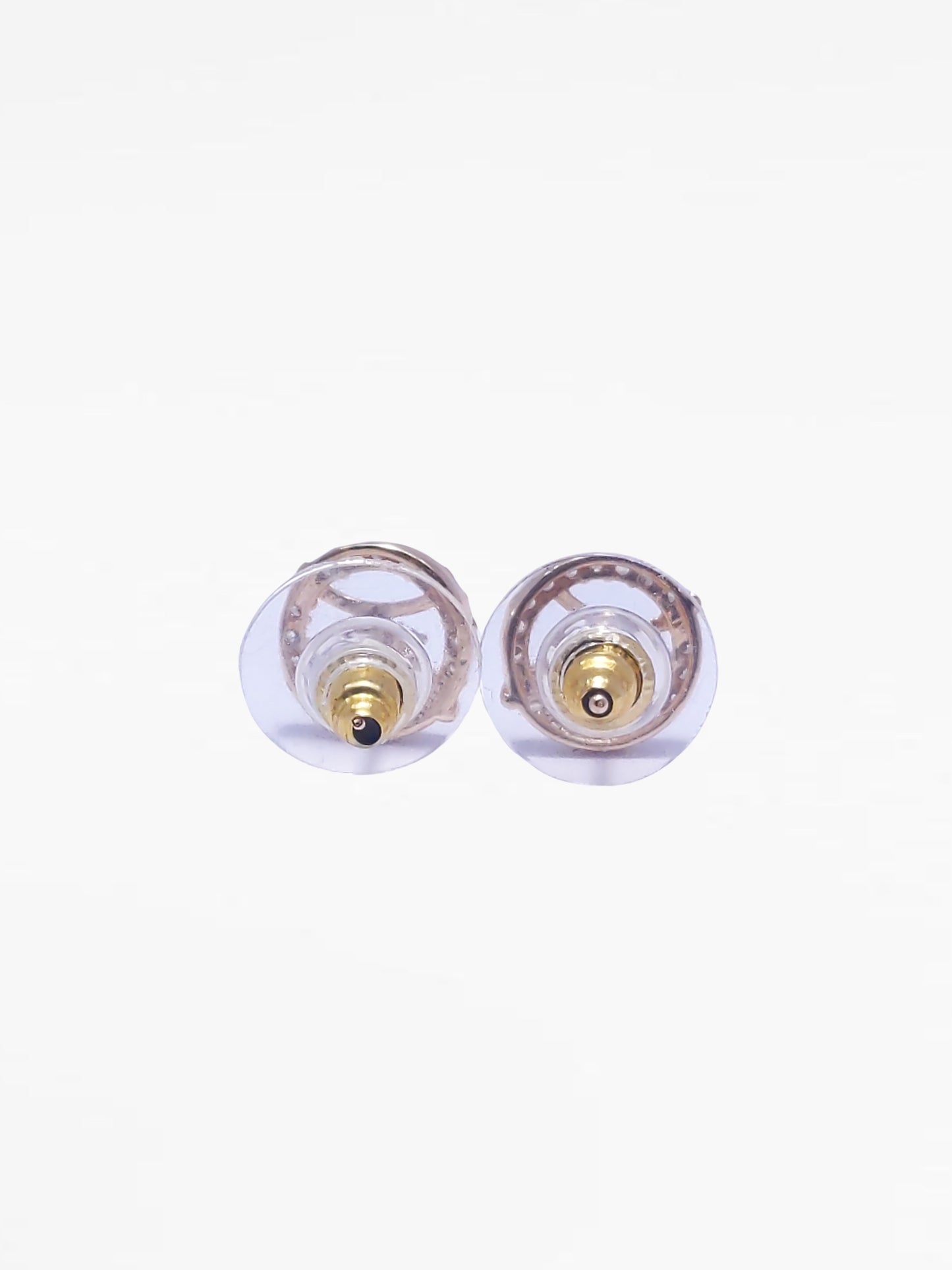 Gold Diamond Shape Stud Earrings