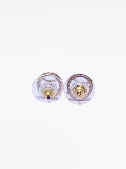 Gold Diamond Shape Stud Earrings