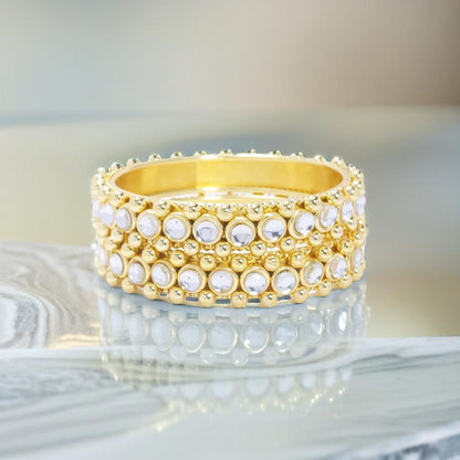 Gold Tone Diamond Detail Tennis Bracelet