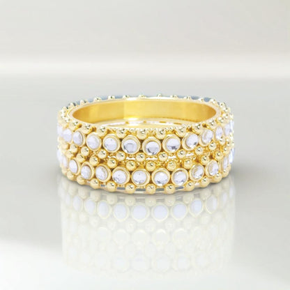 Gold Tone Diamond Detail Tennis Bracelet