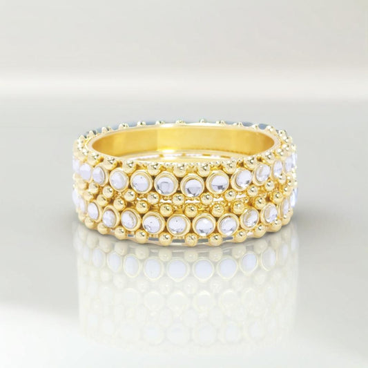 Gold Tone Diamond Detail Tennis Bracelet