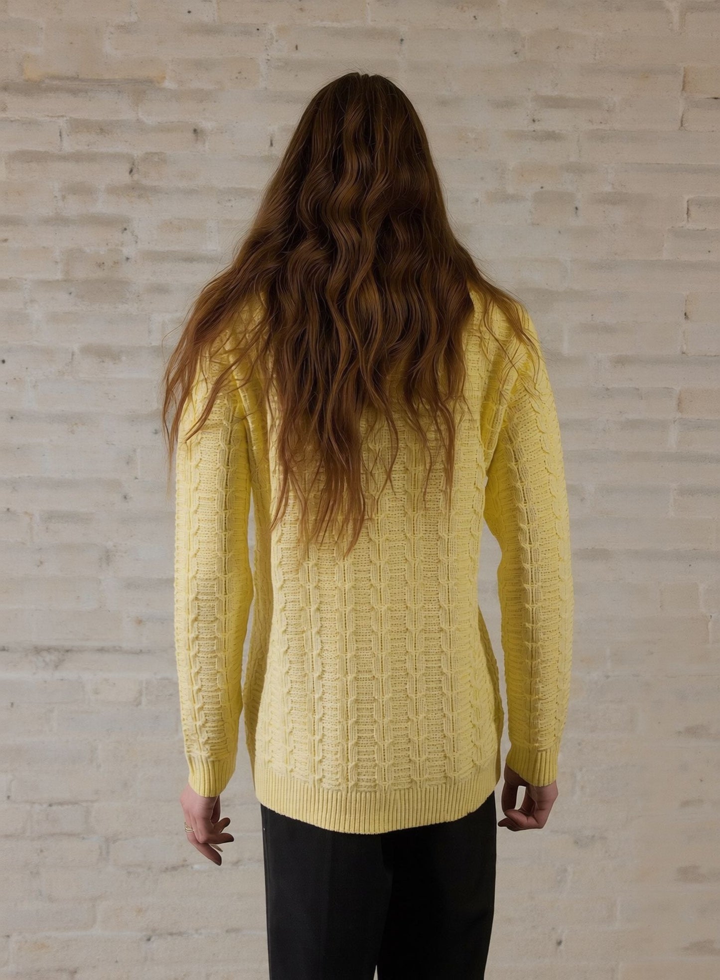 Yellow Cable Knit Jumper – Soft Everyday Women's Sweater