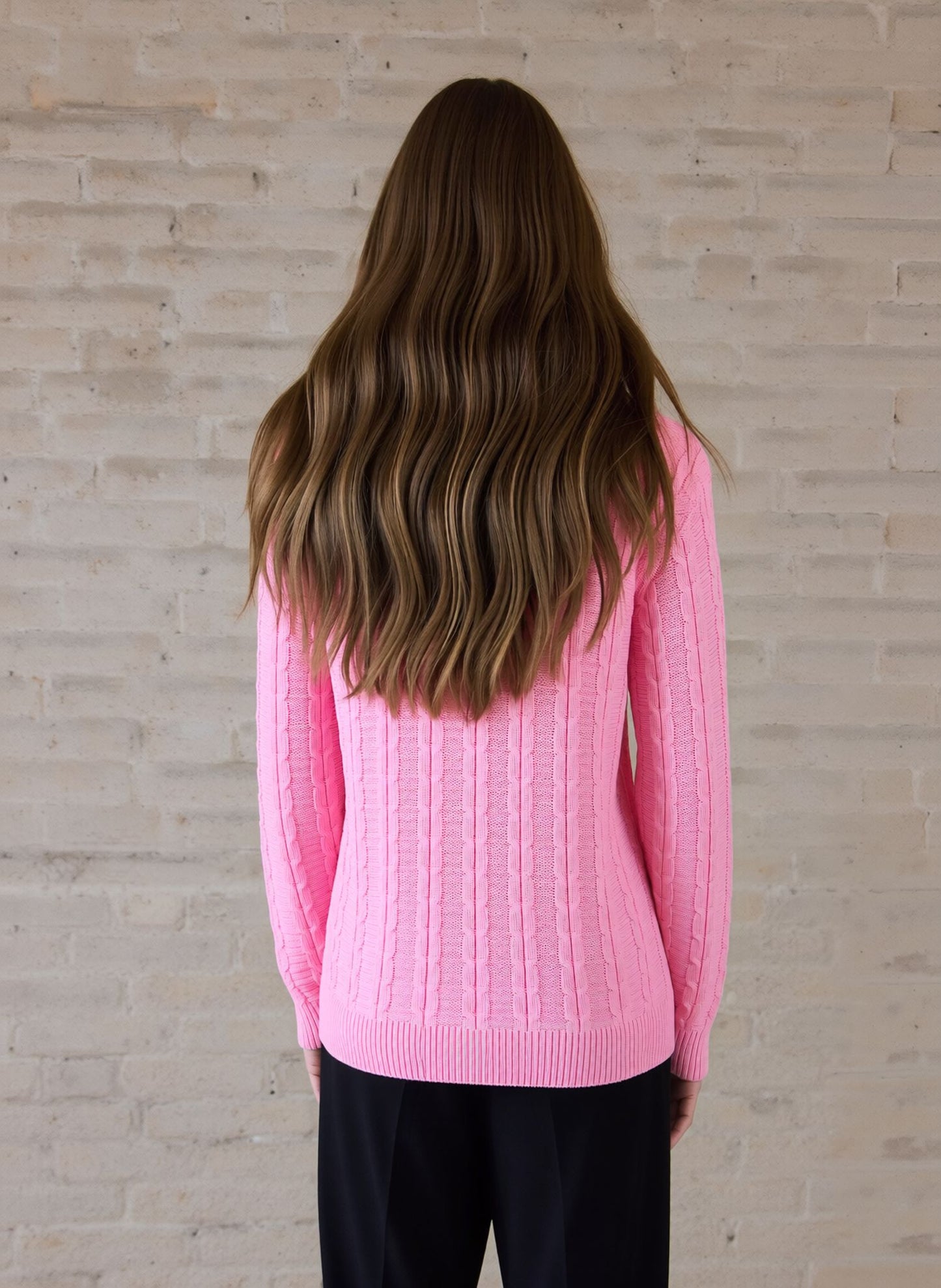 Pink Cable Knit Jumper – Soft Everyday Women's Sweater