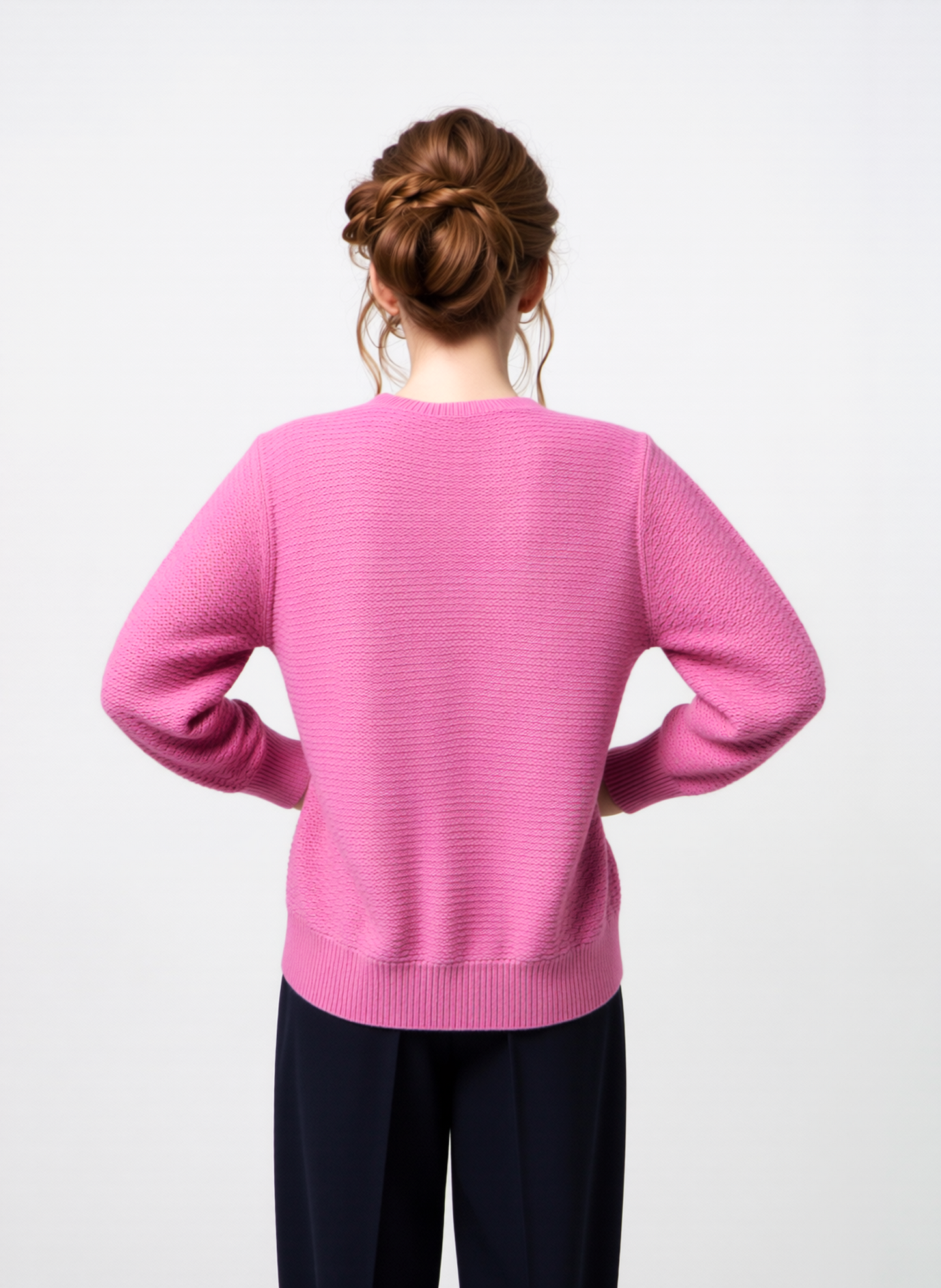 Pink Button Up Design Cardigan