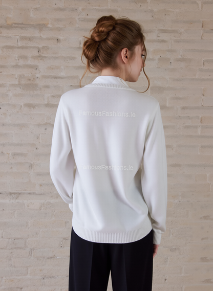 White Stripe Twinset Jumper
