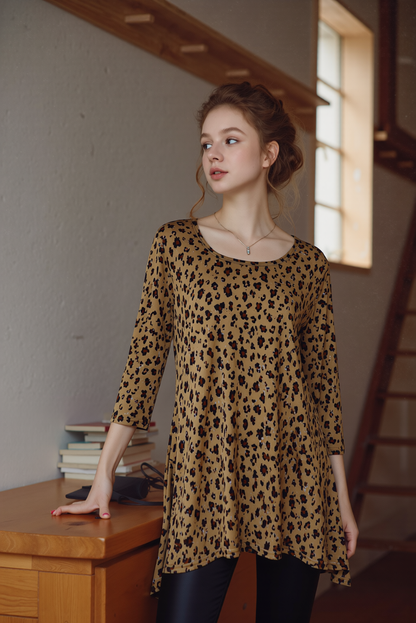 Leopard Print Sparkle Top