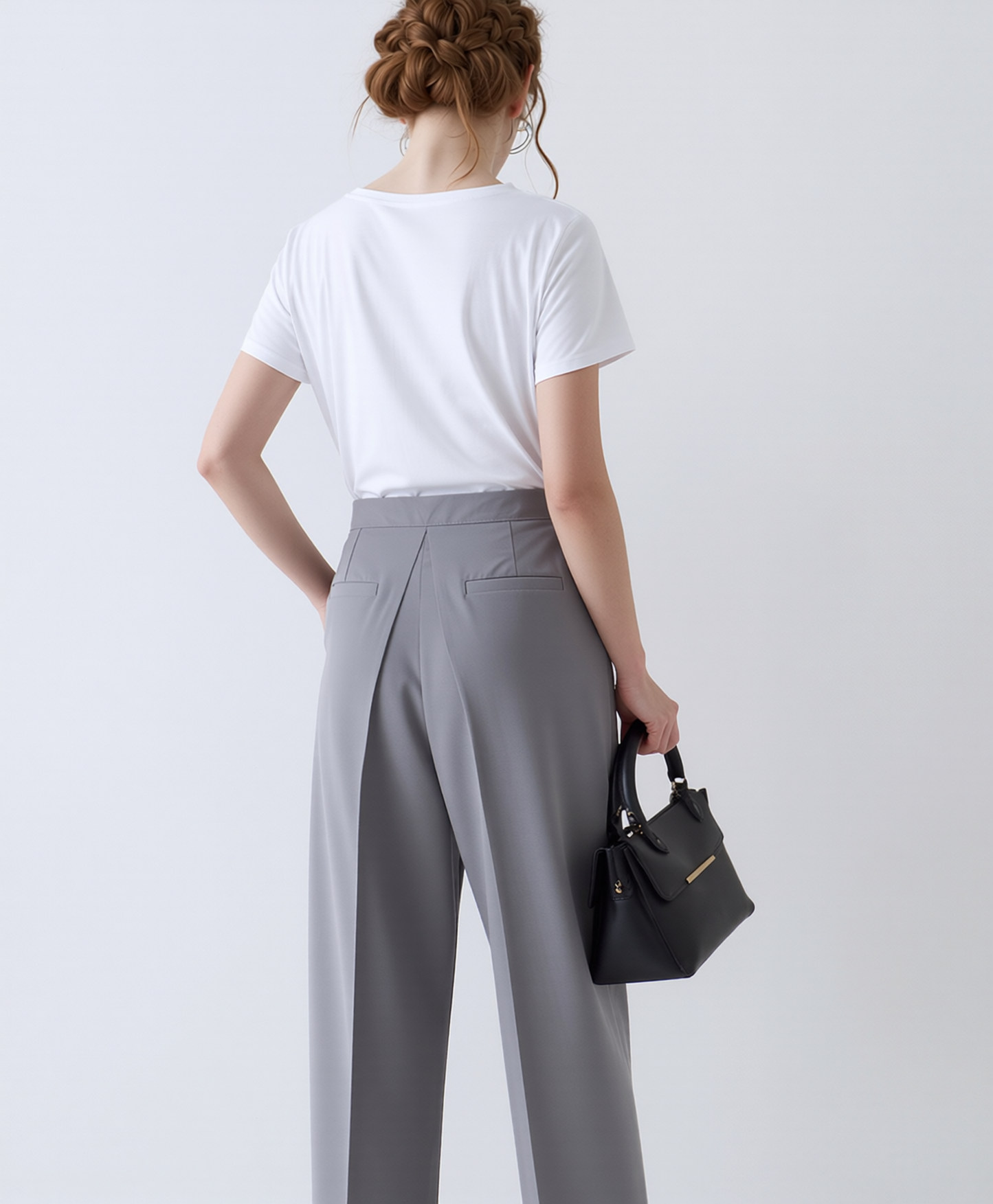 Light Grey Elasticated Trousers