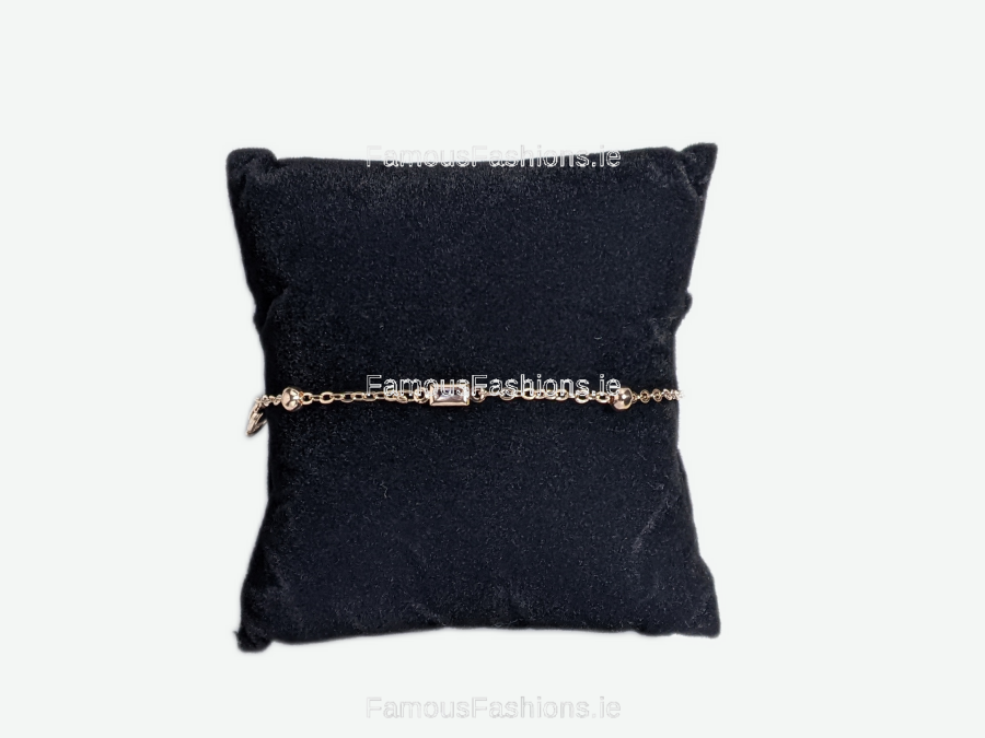 Rose Gold Rectangle Link Chain Bracelet