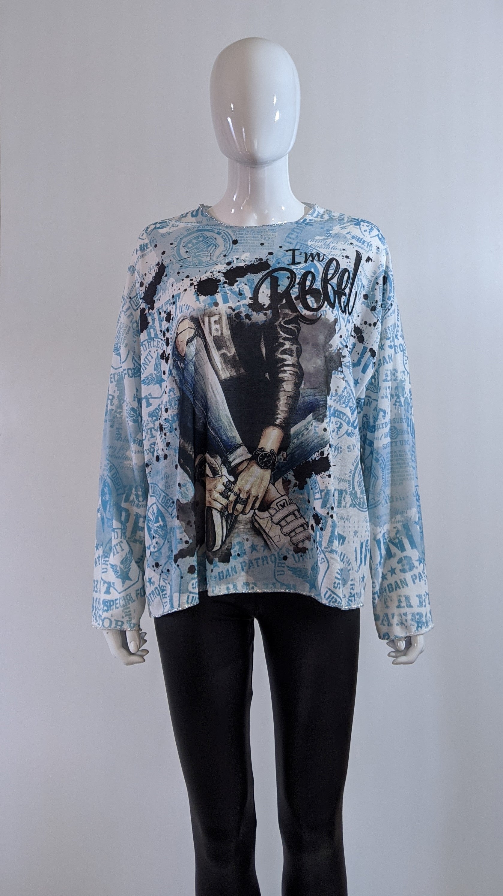Blue Rebel Printed Tunic Top