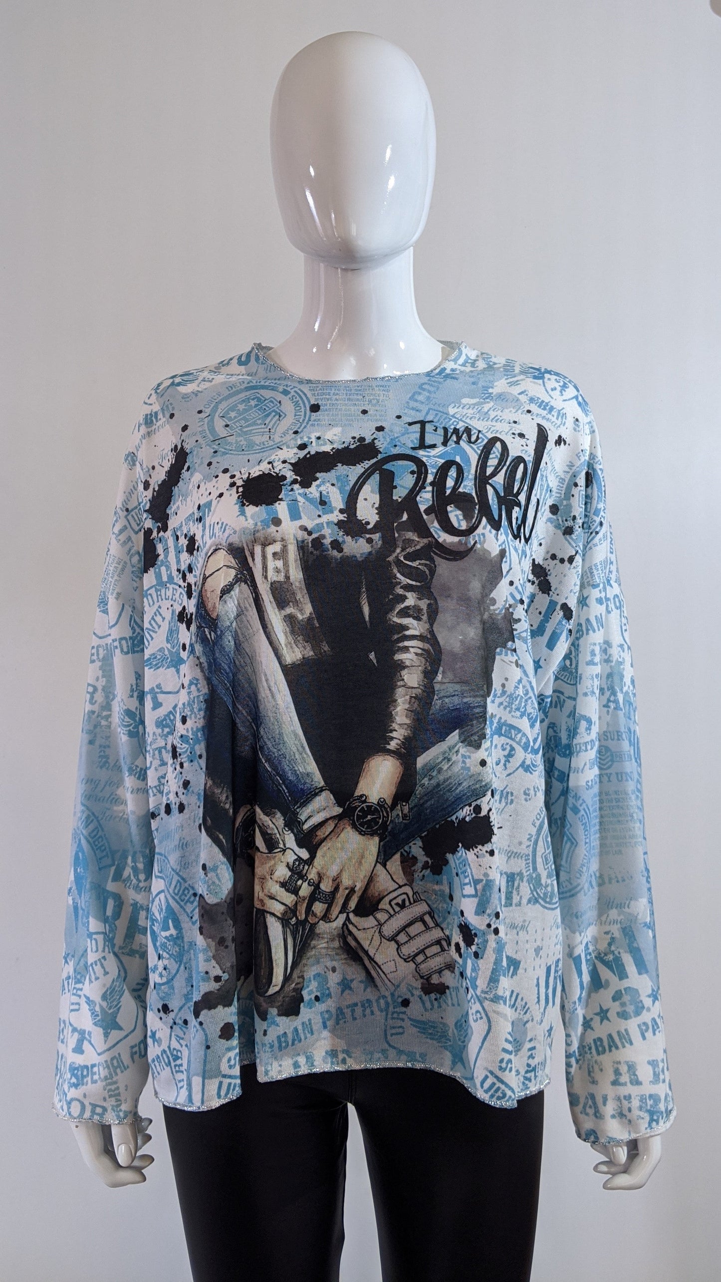 Blue Rebel Printed Tunic Top