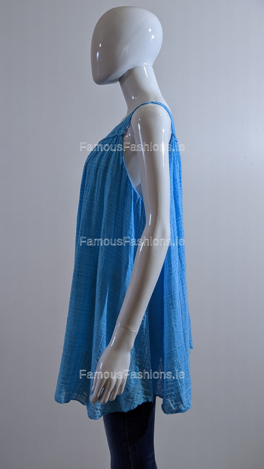 Turquoise Sleeveless Vest Top