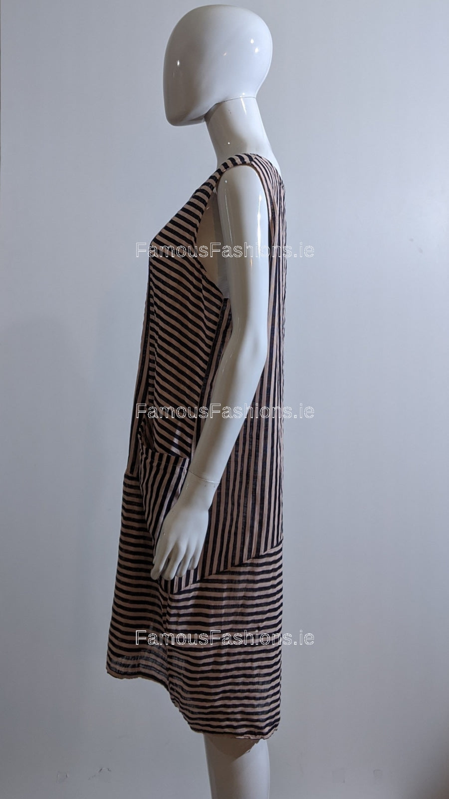 Pink Stripe Cotton Dress