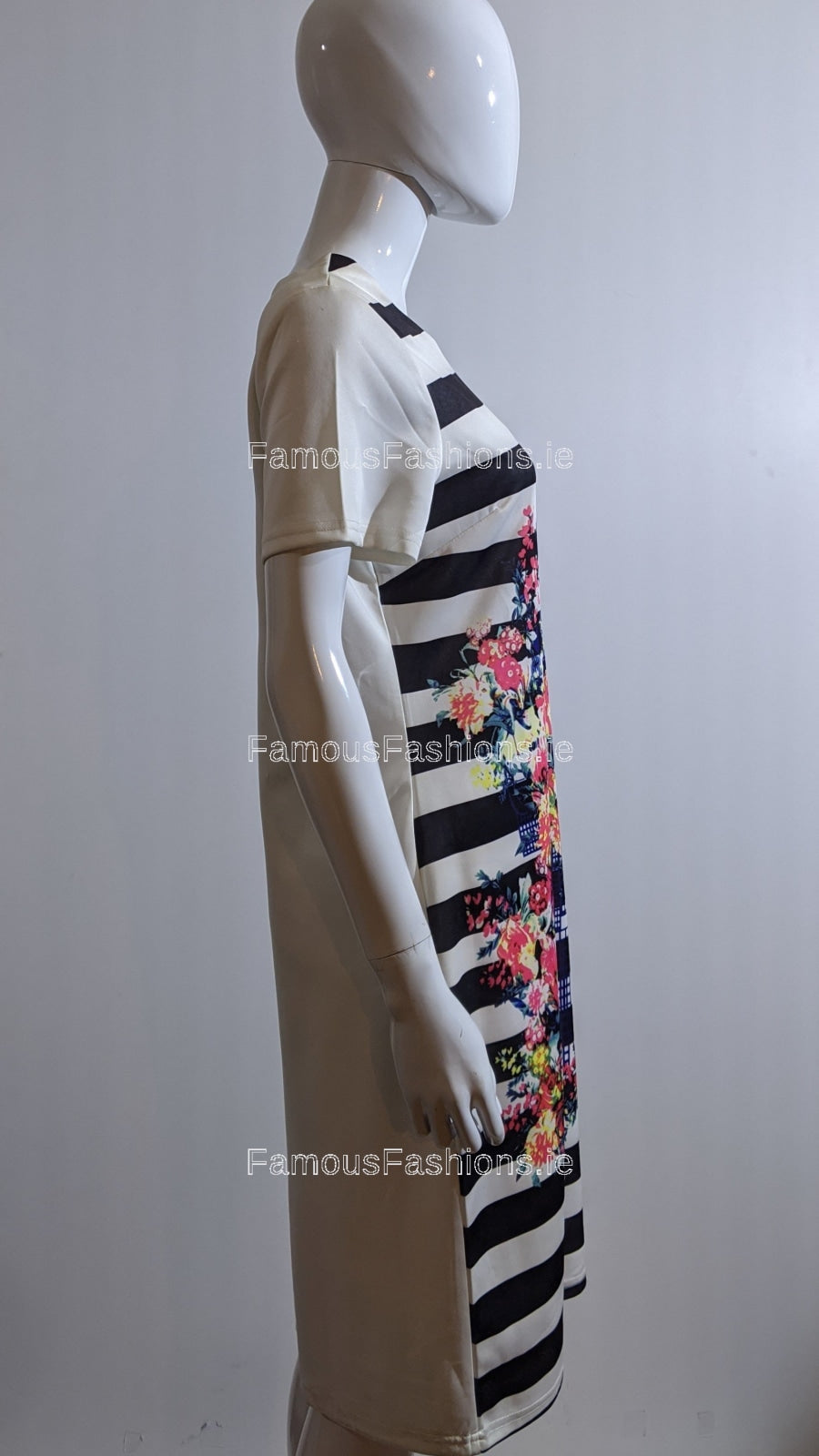 Floral Print Stripe Dress