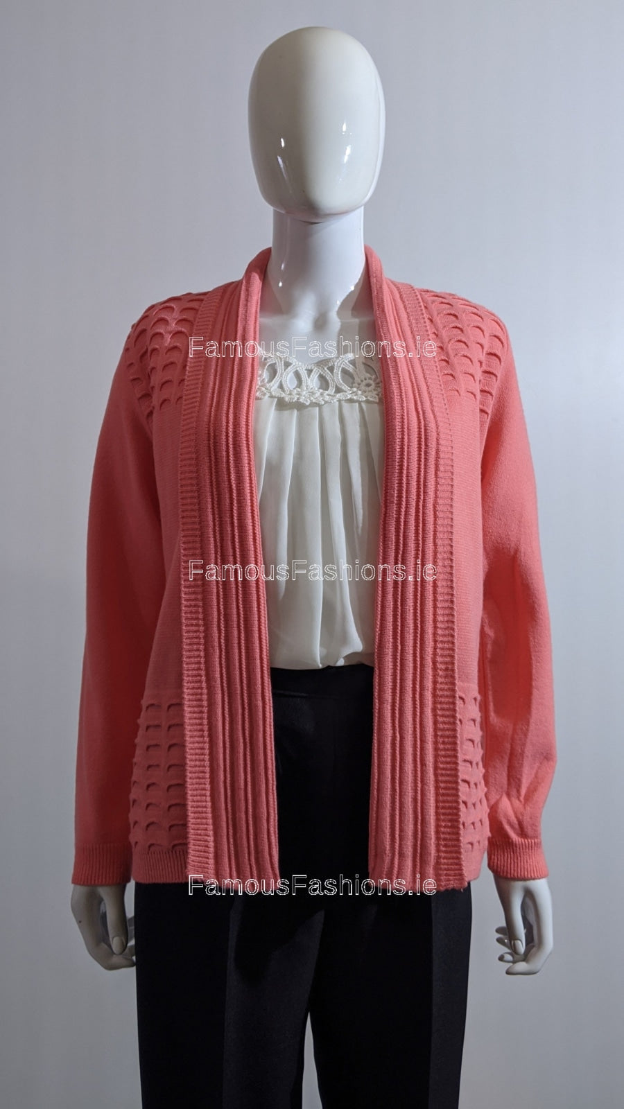 Coral Open Cardigan