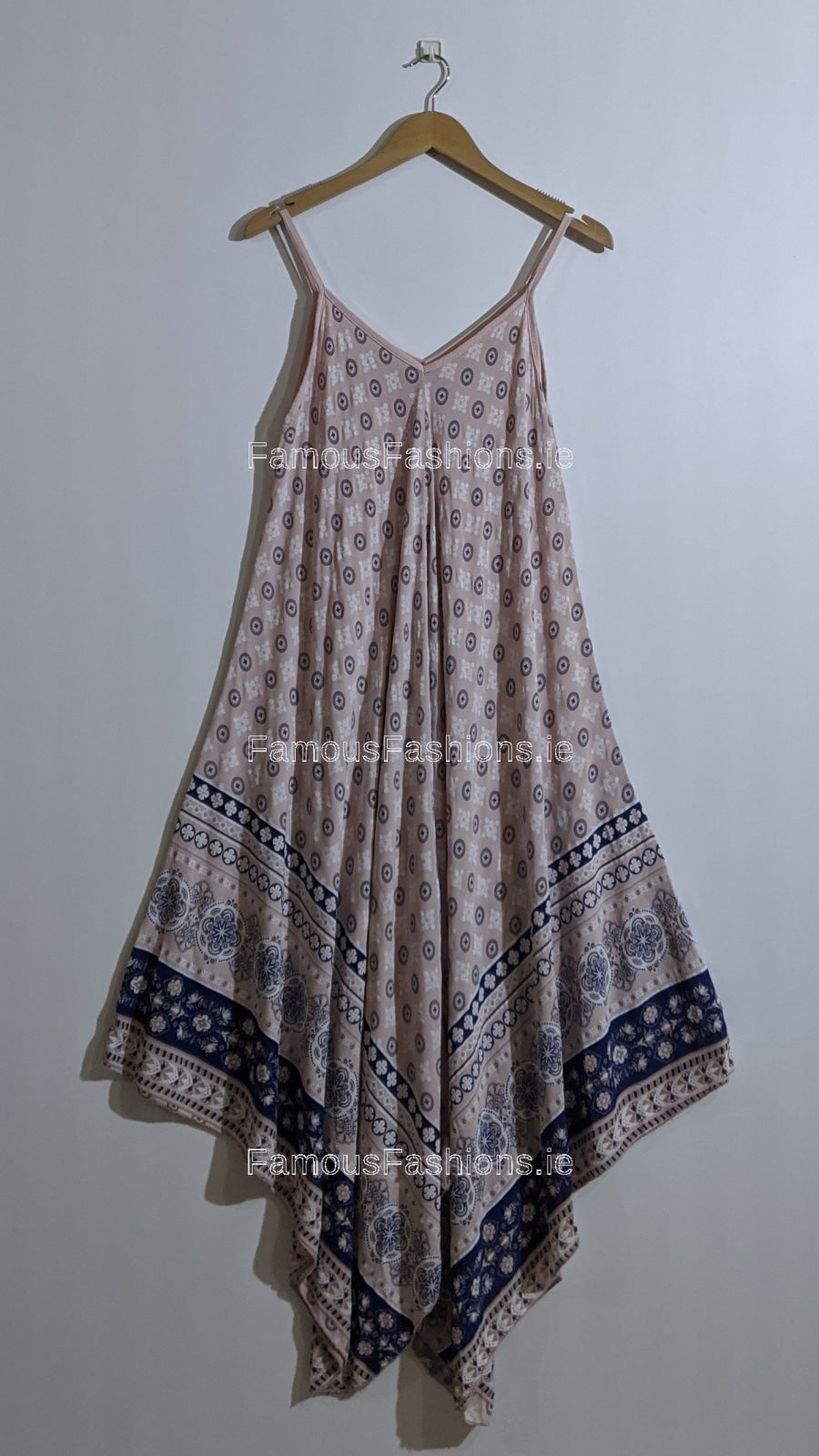 Pink Pattern Sleeveless Maxi Dress