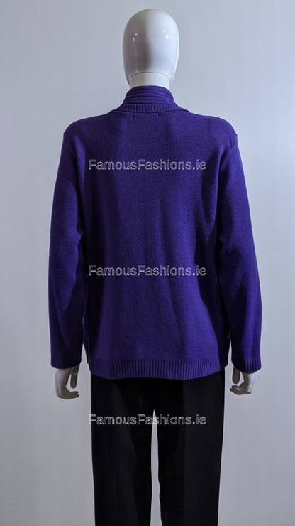 Purple Stripe Twinset Jumper