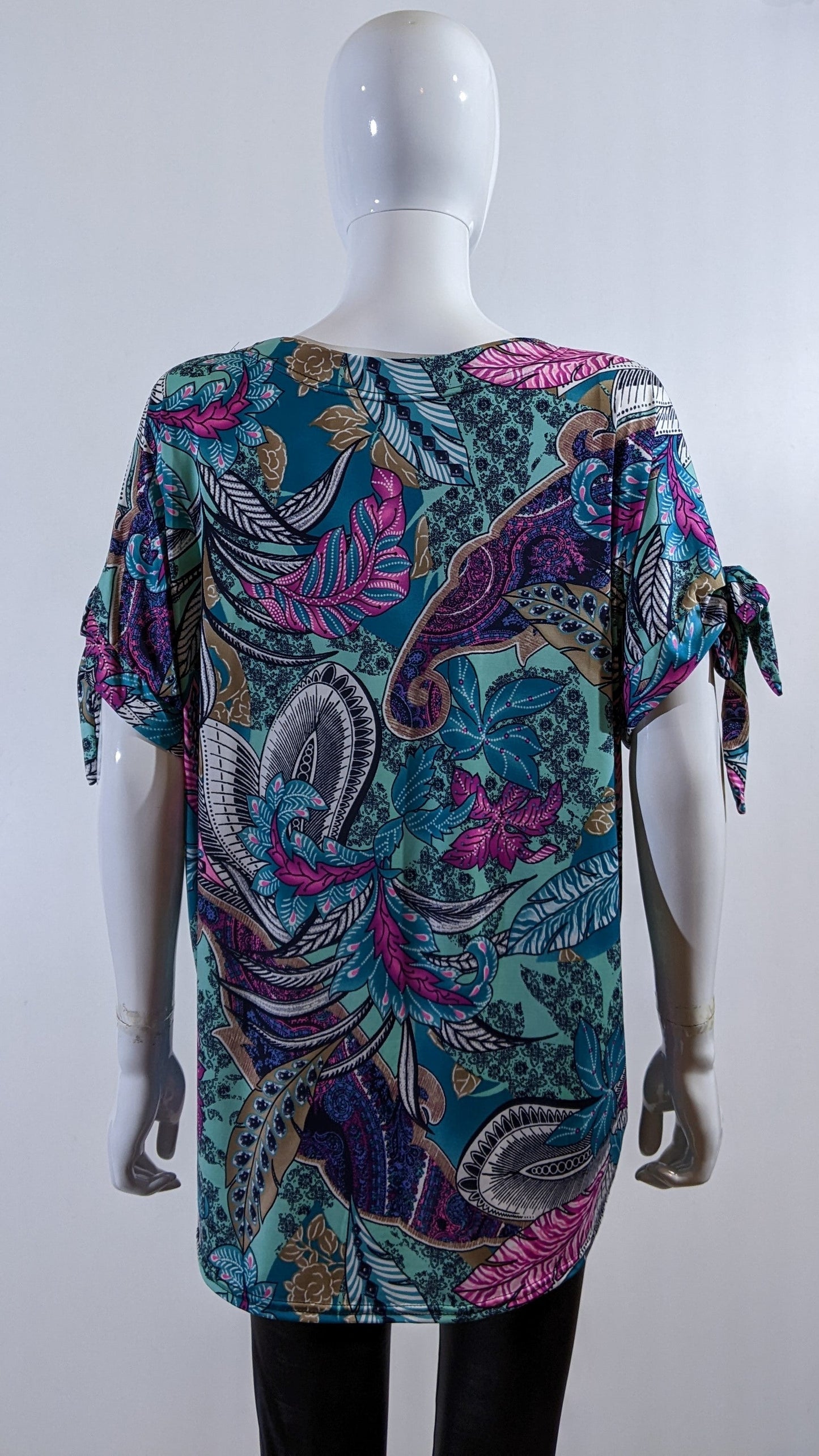 Teal Paisley Design Top