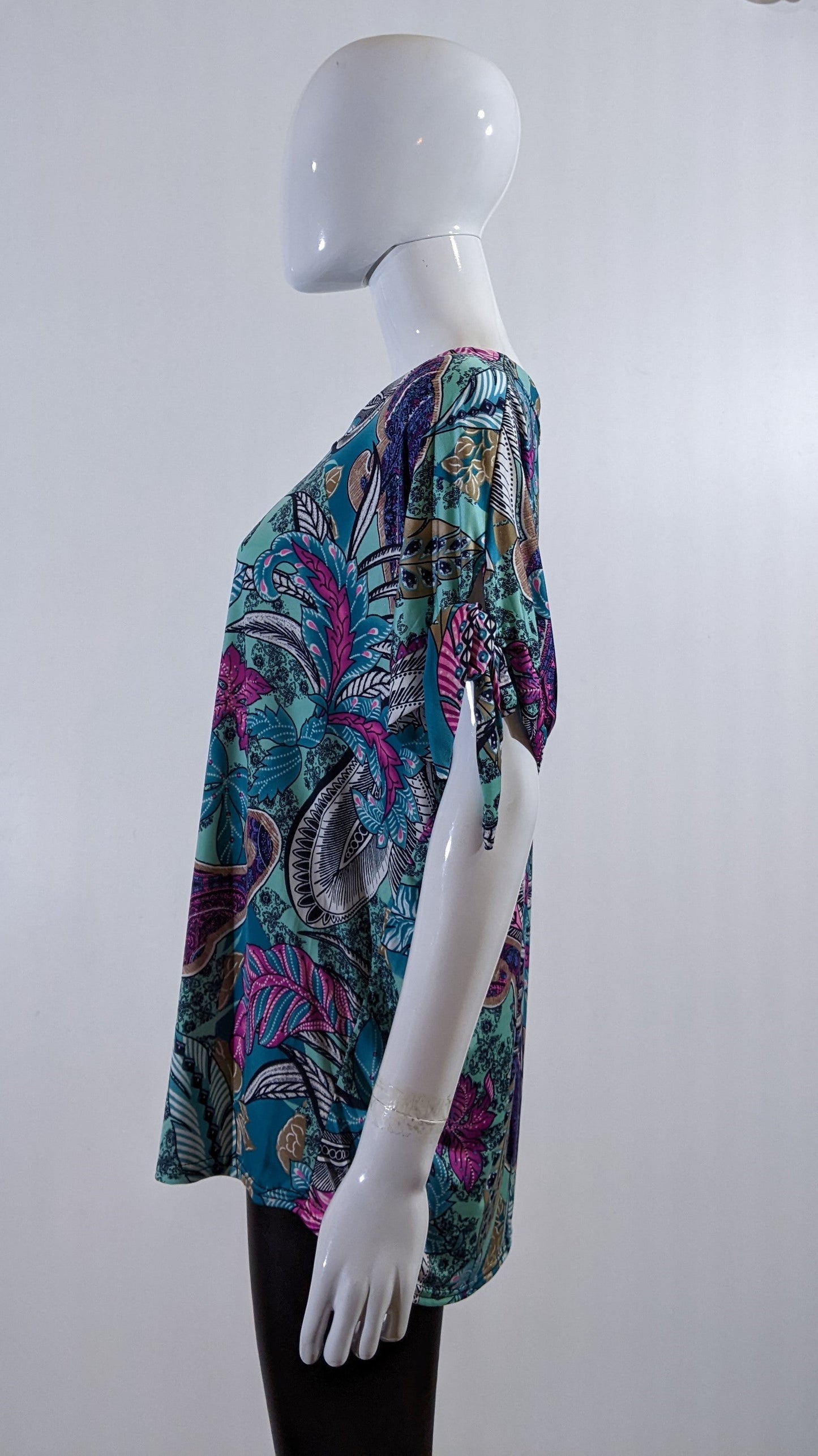 Teal Paisley Design Top