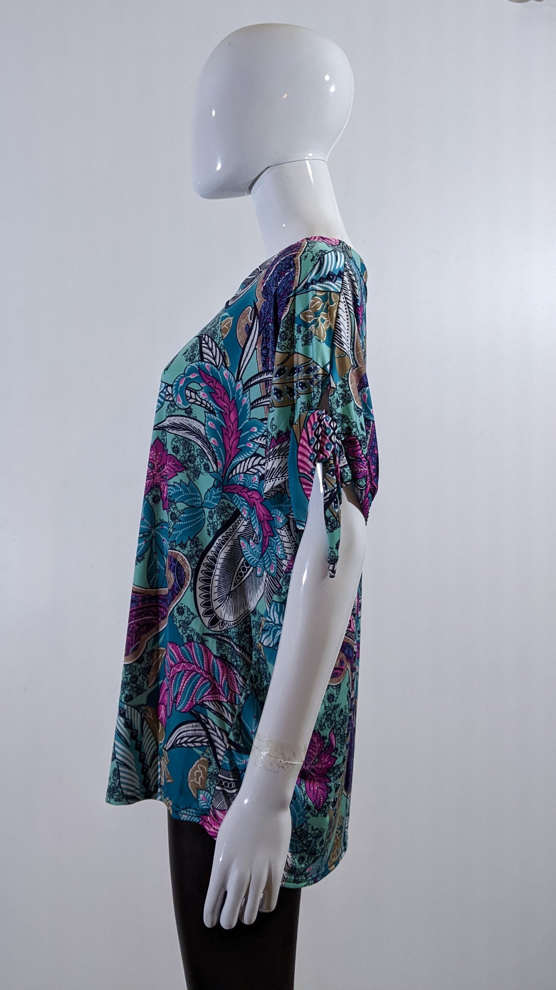 Teal Paisley Design Top